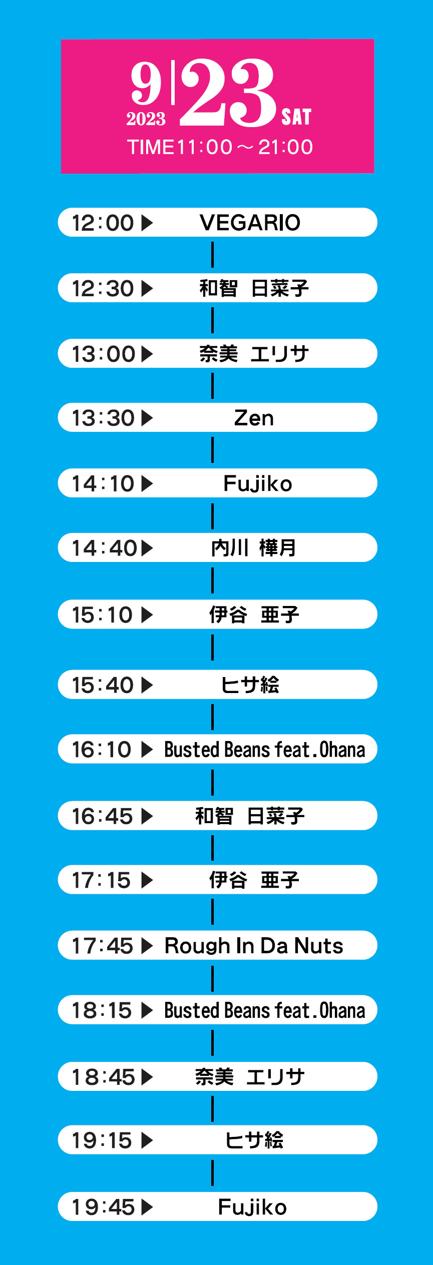 グルメ＆音楽フェス2023 Live Schedule